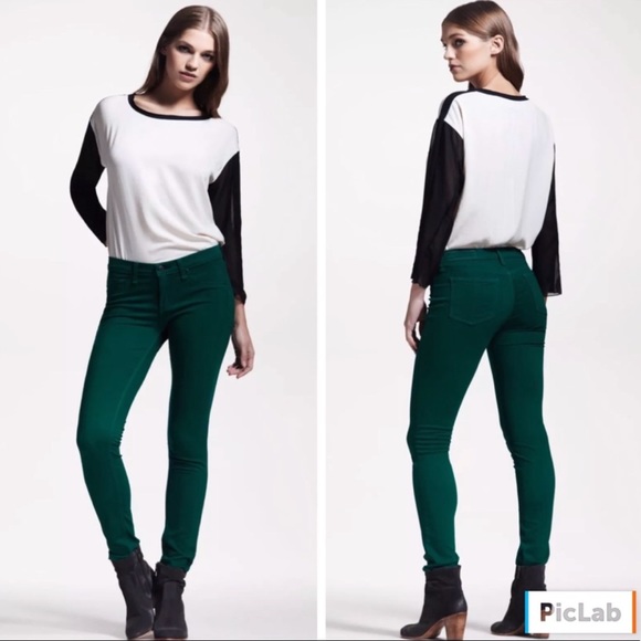 Rag and Bone/Jean Leggings in Green Forest - Picture 1 of 8